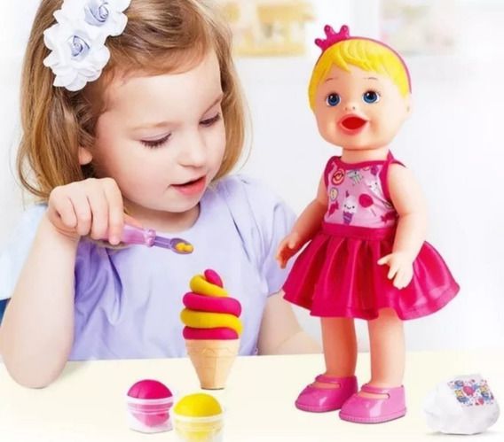 Boneca Diver Toys Little Collection Ice Cream Com Acessorios REF 8033