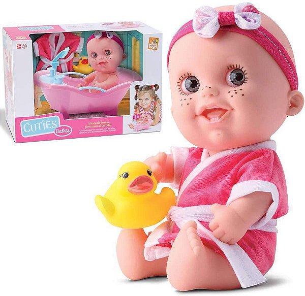 Boneca Cuties Banho Beetoys - Vinil 0866