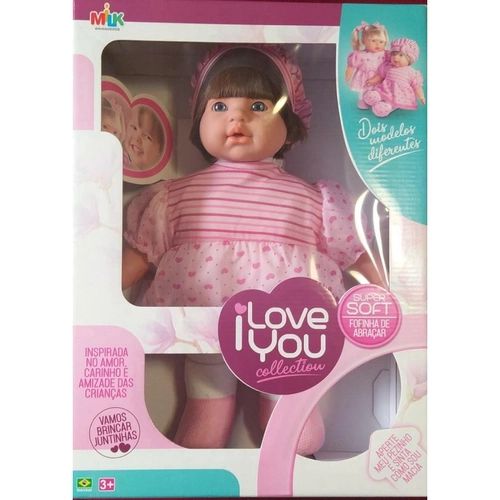 Boneca I Love You Com Touquinha Super Soft Milk Brinquedos 376