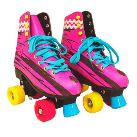 PATINS ROLLER DE 4 RODAS ROSA Tamanho:37