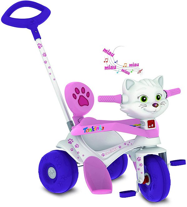 Triciclo Tonkinha Gatinha Passeio eamp; Pedal 704 - Bandeirante