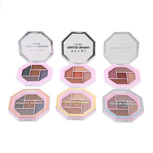 PALETA DE SOMBRAS VIVAI 5 CORES