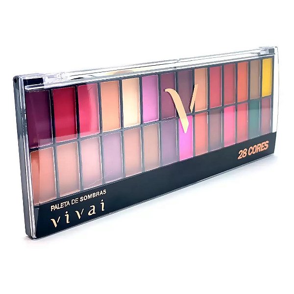 Paleta De Sombras 28 Cores Vivai Estojo