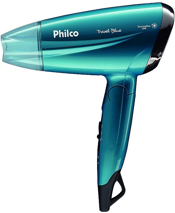 SECADOR DE CABELO DOBRAVEL TRAVEL BLUE 1200W BIVOLT - PHILCO PSC02