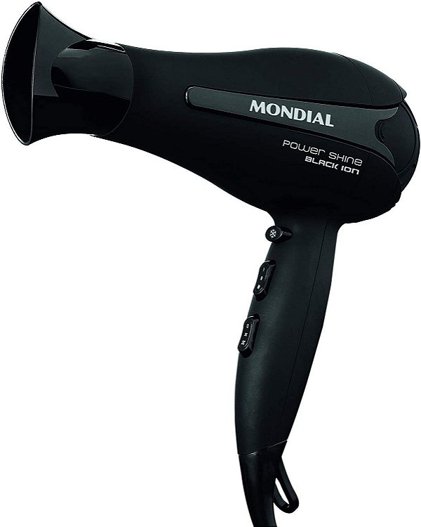 Secador De Cabelos Power Shine Black Ion Mondial 1900W 127V