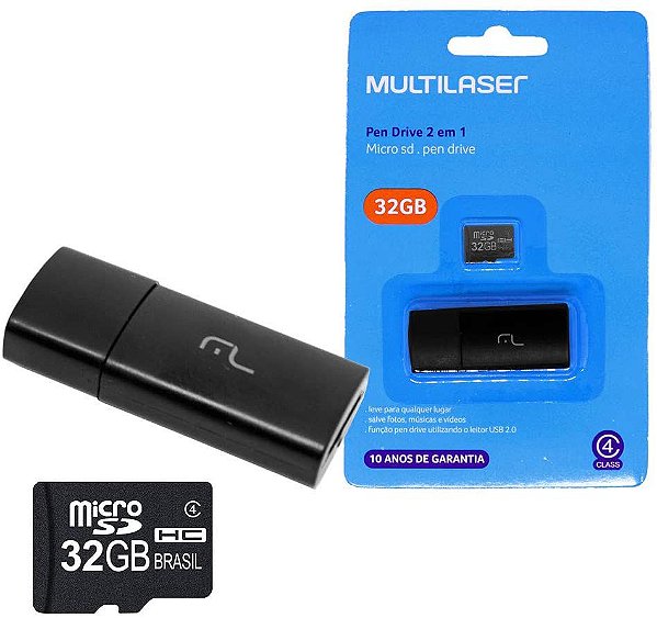 PEN DRIVE 2 EM 1 32GB - MULTILASER