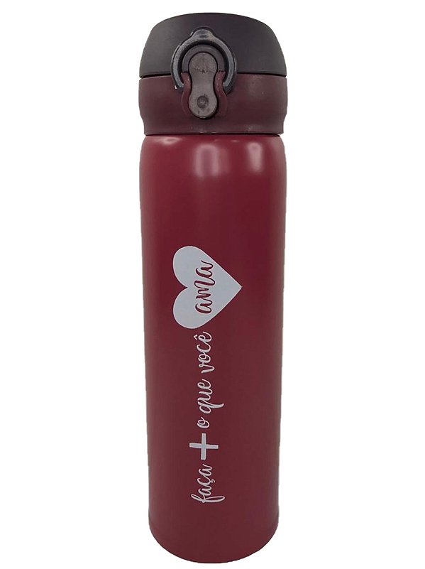 GARRAFA TERMICA DE INOX 340ML Bordo