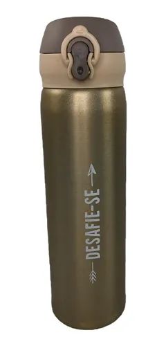 GARRAFA TERMICA DE INOX 340ML Dourado