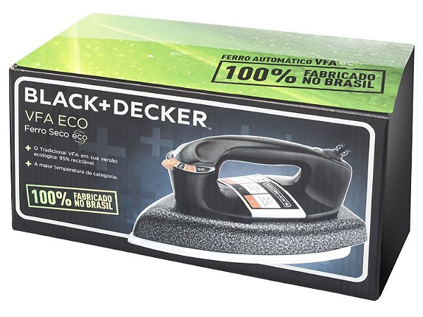 Ferro a Seco Black + Decker VFA ECO com Controle de Temperatura - Craquelado - 220 v