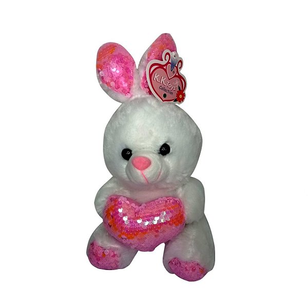 Coelinho Coração Sentado Pelucia Antialérgico - Rosa