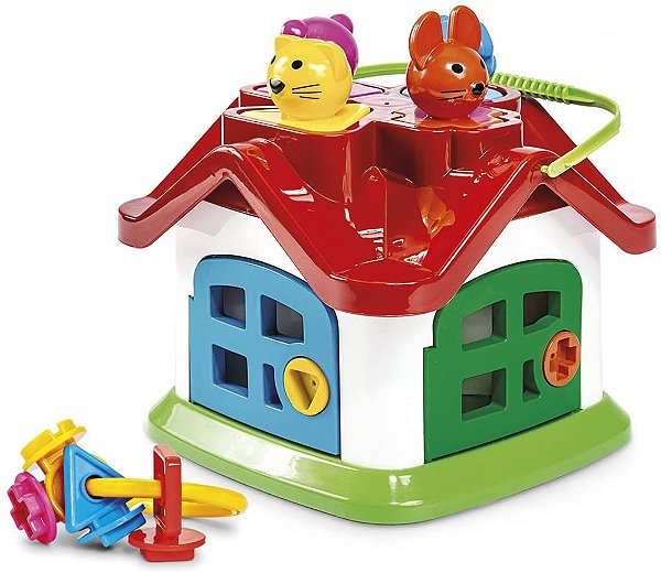 Casinha Didatica para Bebe com Bichos 5726 - Poliplac