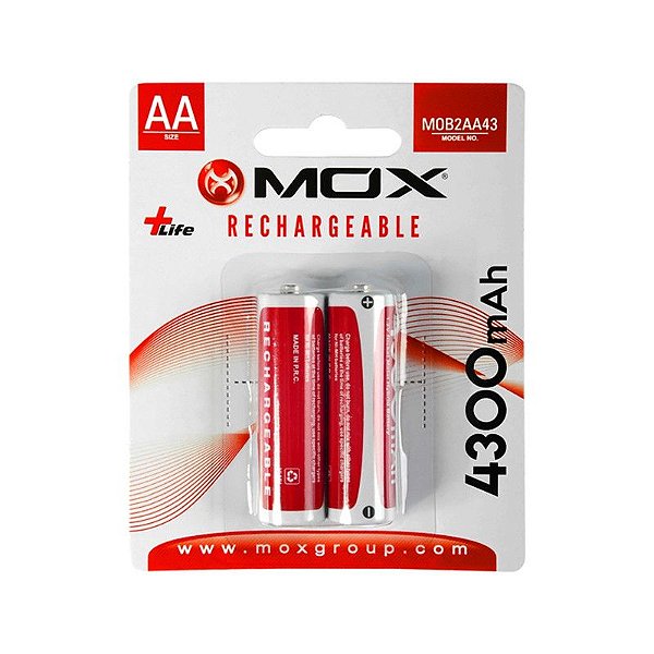 PILHA MOX RECARREGAVEL AA 4300mAH