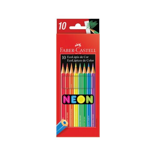 LAPIS DE COR NEON DA FABER-CASTEL 10 CORES