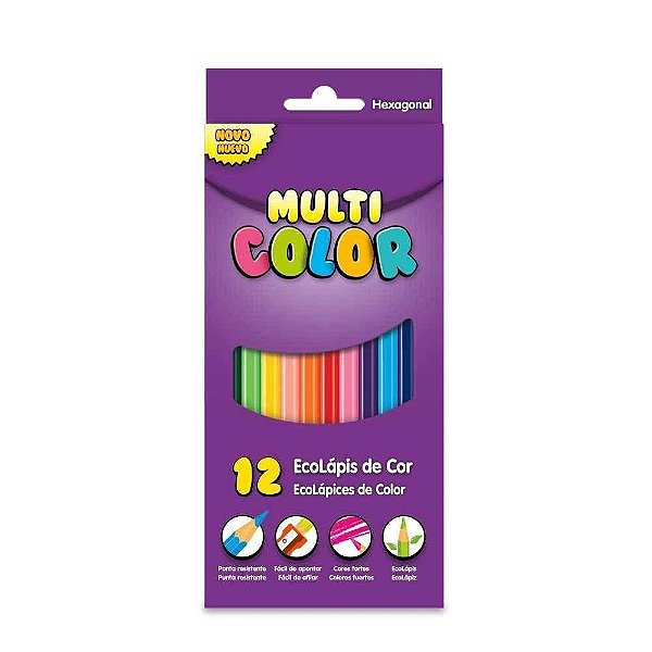LAPIS DE COR MULTI COLOR 12 CORES