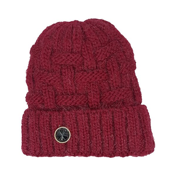 Touca Feminina Forrada de pelinho Gorro de inverno Bordo