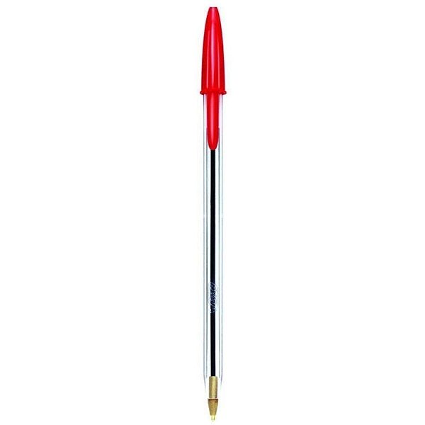 CANETA ESFEROGRAFICA CRISTAL DURA MAIS VERMELHA