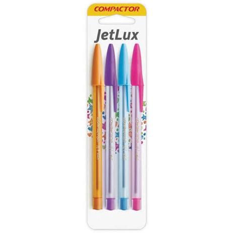 CANETA JETLUX COM 4 CORES