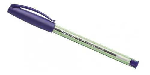 CANETA FABER CASTELL PONTA FINA AZUL