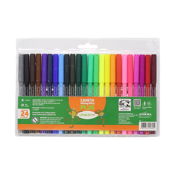 CANETINHA HIDROGRAFICA 24CORES LEO&LEO