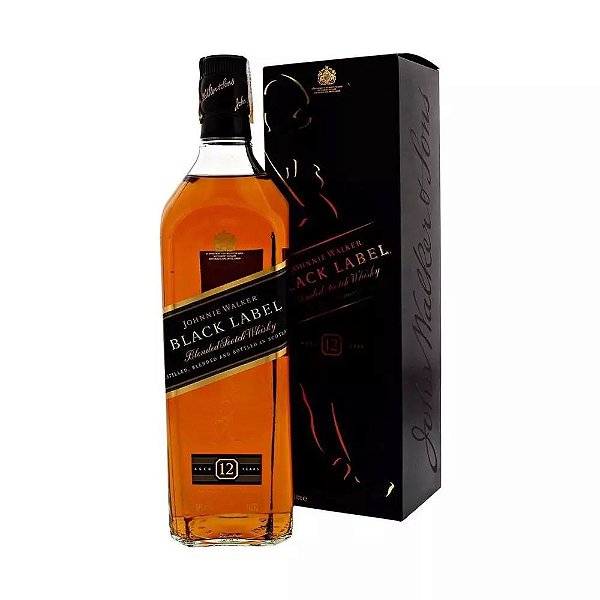 Whisky Johnnie Walker 12 Anos Black Label - 1 Litro