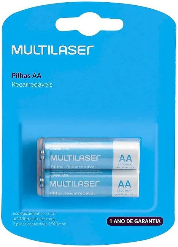 PILHAS AA RECARREGAVEL - MULTILASER