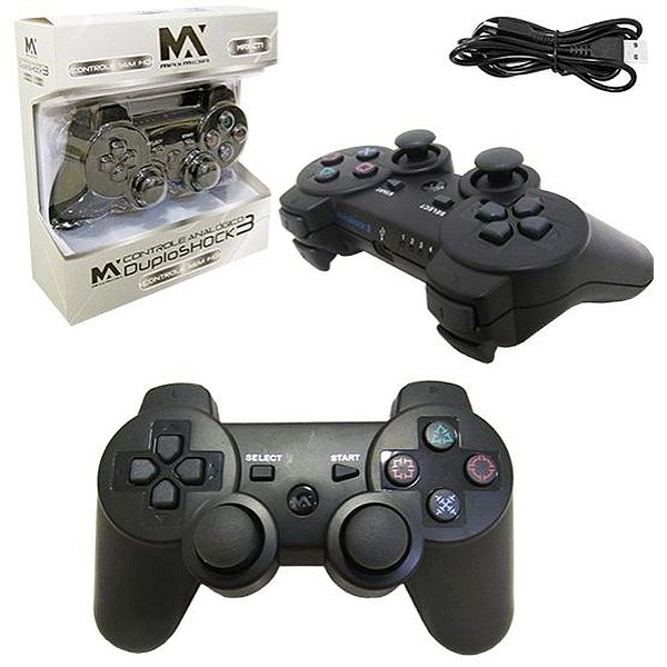Controle Wireless Bluetooth c/ Bateria Recarregavel para PS3