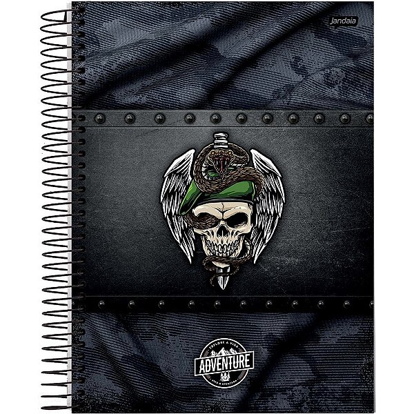 CADERNO CAPA DURA JANDAIA 1 MATERIAS 80 FOLHAS ADVENTURE