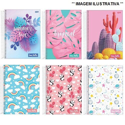 Caderno Espiral Universitário CD 160 Fls 10 Matéria Jandaia - Stella