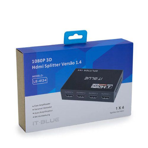 Distribuidor Divisor Splitter Hdmi 1x4 1.4v Full Hd 3d 1080p