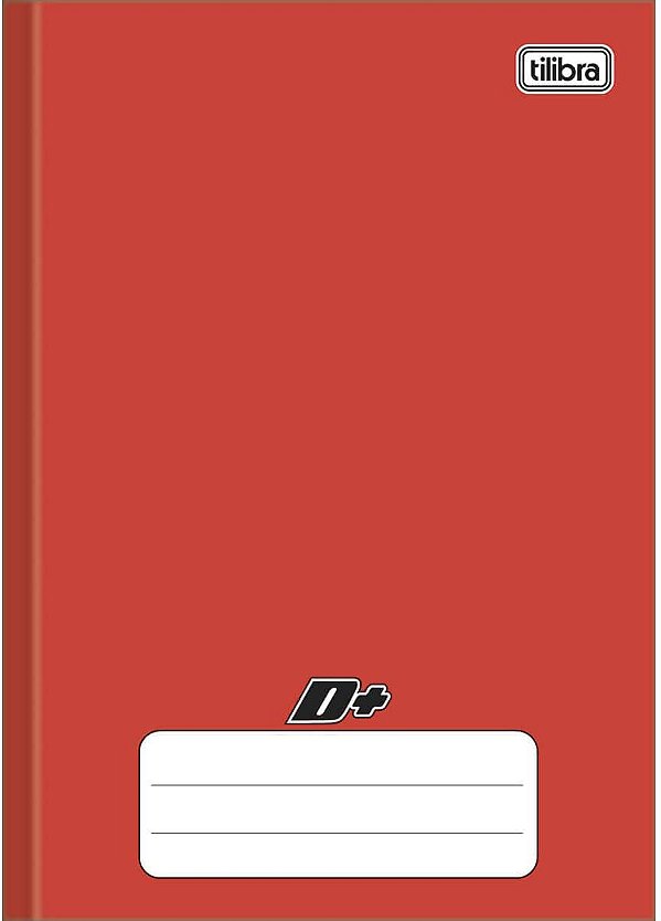 Caderno Brochura Capa Dura, 1/4 Pequeno, 14x20cm, 96 Folhas, Vermelho  Tilibra D+