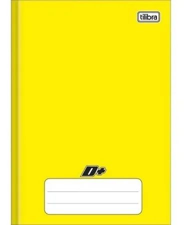 Caderno 1/4 brochura linha c/d 96 fls amarelo - tilibra
