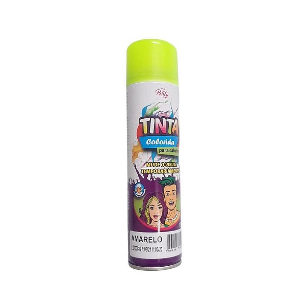 Tinta Spray Temporária My Party Amarelo Para Cabelo 150ml - AEROFLEX