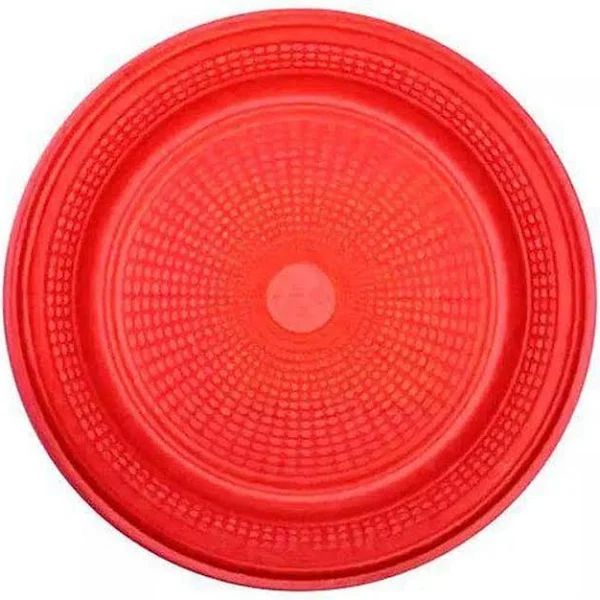 Prato Descartável Para Bolo Vermelho 15cm 10 unidades TRIK TRIK