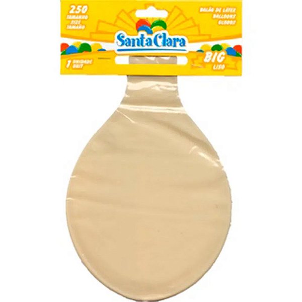 Balão Big Bexigão Branco 25 Polegadas 1 Unidade SANTA CLARA