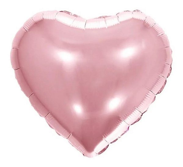BALÃO METALICO 45CM CORAÇÃO ROSA NEOTRENTINA