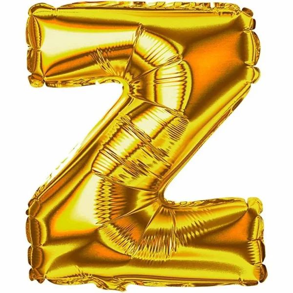 BALÃO METALICO 40CM LETRA Z DOURADO NEOTRENTINA