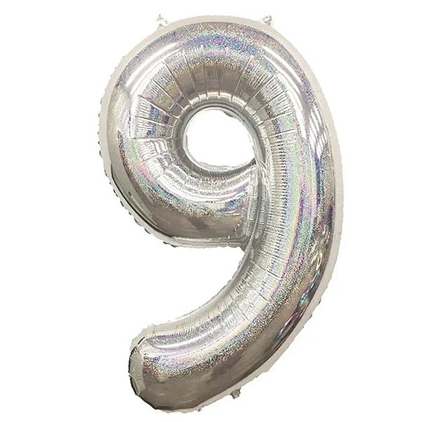BALÃO METALICO 40CM NUMERO 9 FRUTA COR NEOTRENTINA