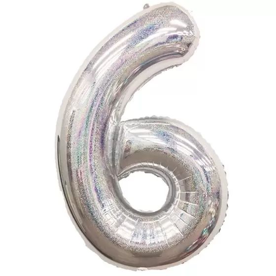 BALÃO METALICO 40CM NUMERO 6 FRUTA COR NEOTRENTINA