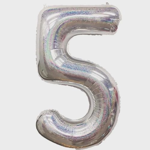BALÃO METALICO 40CM NUMERO 5 FRUTA COR NEOTRENTINA