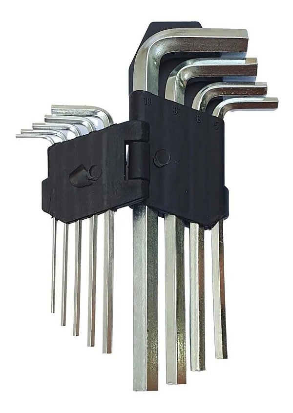 Kit Jogo De Chave Allen Com 9 Peças Aço Cromomado Ferramenta