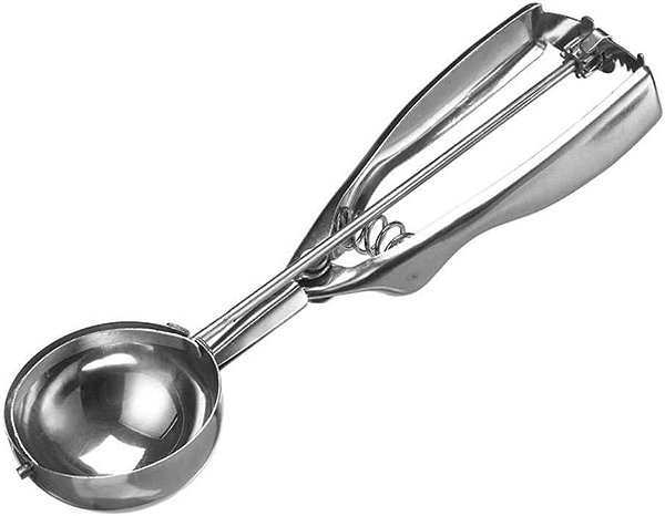 Colher de Sorvete Inox Com Mecanismo Ejetor de Retirada