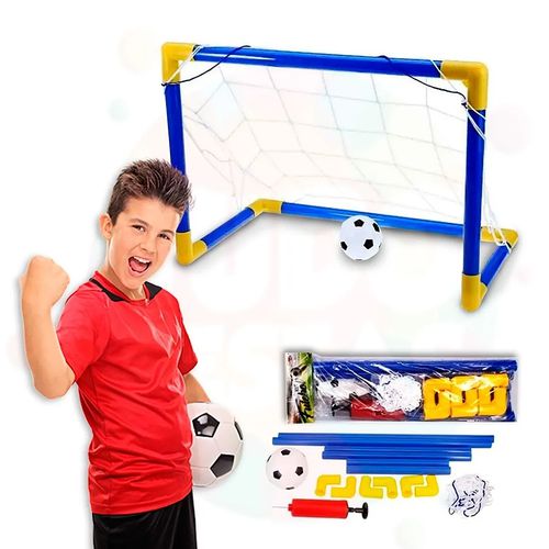 Kit Futebol Gol Mini Trave Com Rede + Bola Infantil