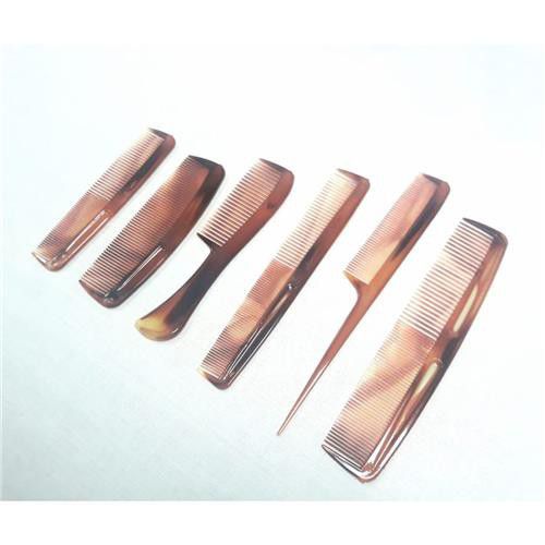 Kit C/6 Pe%25E7as Pente De Plastico Profissional Completo Marrom