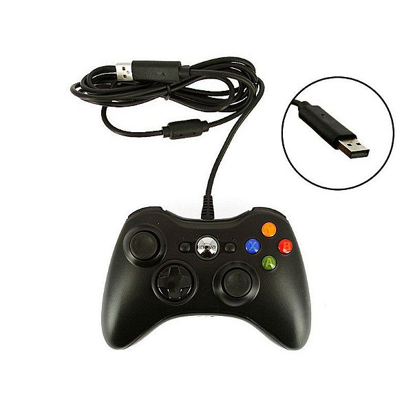 Controle Xbox com fio Preto CON-8147 Inova