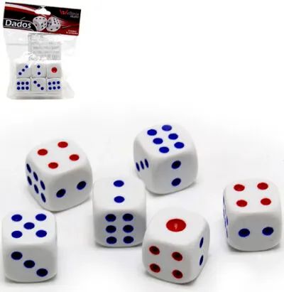 KIT 6 DADOS 1,5CM