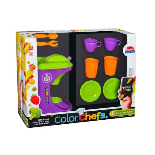Cafeteira Cozinha Infantil c/ Acessórios Som E Luz Saí Água - Usual Brinquedos