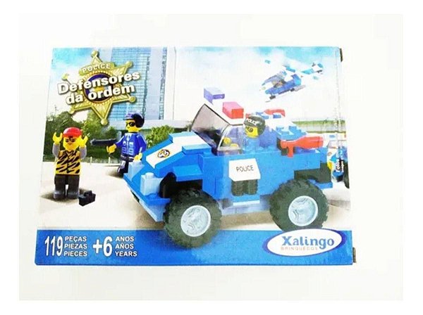 Blocos De Montar Defensores Ordem Policia 119 Peças -xalingo