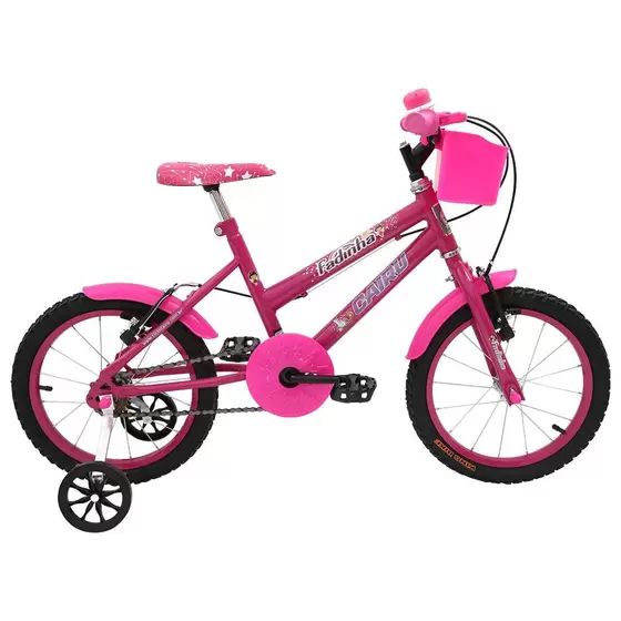 Bicicleta Aro 16 Com Cesta Fem. Fadinha Cairu Rosa - 310150
