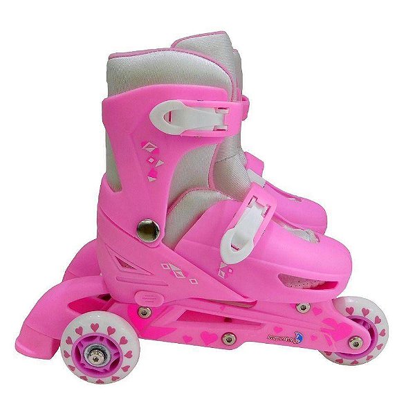 Patins Infantil  Ajustável Com Capacete Tamanho:35-38