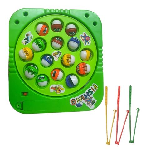 Brinquedo Infantil Pescaria Pega Peixe Com Vara E 7 Peixes